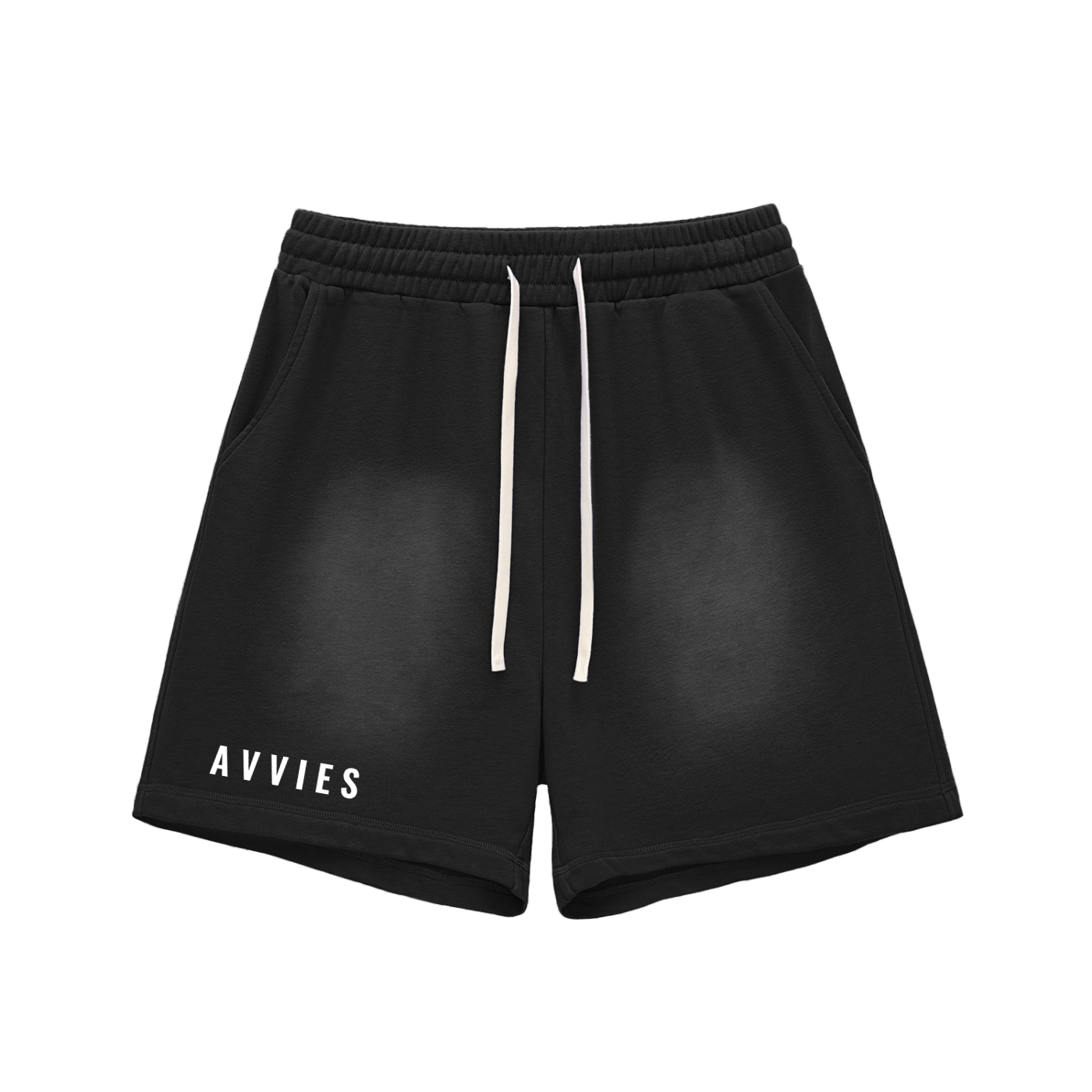 Sun Fade Raw Edge Cotton Shorts